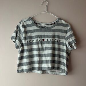 Tommy Hilfiger Striped Gray Crop Top